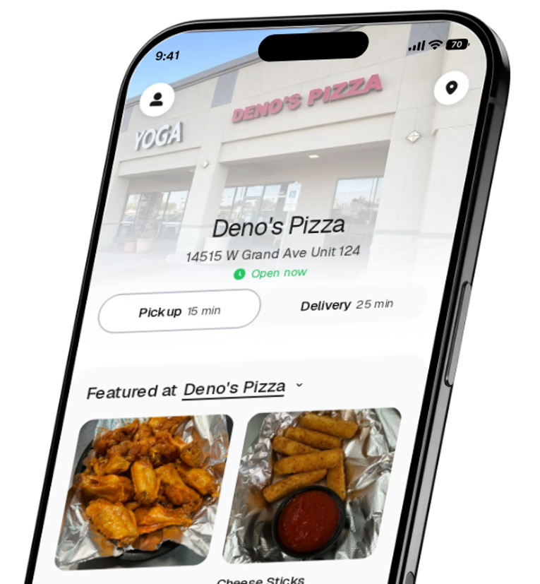 Deno's Pizza app preview